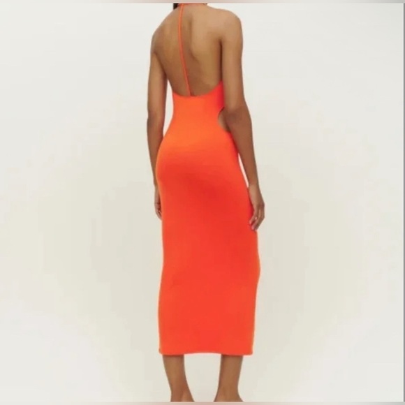 NWT Reformation Tati Knit Dress in Flame size large - Picture 3 of 3